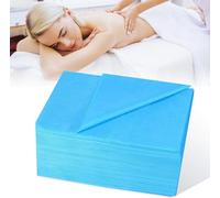 50PCS Disposable Bed Sheets, Blue Massage Spa Sheets, Soft Non-Woven Fabric Massage Table Bed Sheet Protective Duvets for Beauty Salon, Spa, Massage, Hotels, Beautician, 180 x 80 cm