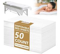 50PCS Disposable Bed Sheets, Massage Spa Sheets, Soft Non-Woven Fabric Massage Table Bed Sheet Protective Duvets for Beauty Salon, Spa, Massage, Hotels, Beautician, 180 x 80 cm