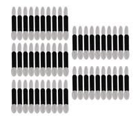 50pcs Disposable Double Ended Sponge Brush Eyeshadow Applicator Tool - Black