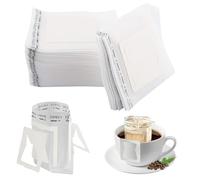 50pcs Disposable Drip Coffee Bag, Coffee Filter Paper Bag Individually Wrapped, Portable Drip Coffee Paper Filter with Hanging Ear, Single Serve Drip Coffee Filters Bag for Cups Camping Home Travel