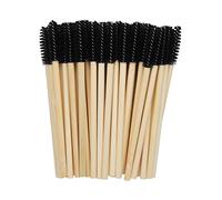 50Pcs Disposable Eyelash Brush Disposable Mascara Wands Eyelash Extensions Bamboo Handle Eyelash Brush Fine Eye Lash Applicators for Eyelash Extensions