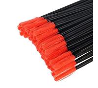 50pcs Disposable Eyelash Brush Eyelashes Silicone Comb Mascara Applicator Makeup Beauty Tool(Half-moon Tip)
