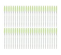 50Pcs Disposable Eyelash Brushes ABS Material Strong Powder Grasping Power for All Eyebrow Types (Green)