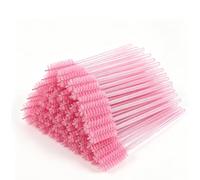 50pcs Disposable Eyelash Brushes, Mascara Wands Applicator,Spoolies Eyebrow | Mascara Wands Applicator Lash Brushes Castor Oil Brush Cosmetic Makeup Tools (Crystal-Pink)