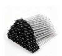 50pcs Disposable Eyelash Brushes, Mascara Wands Applicator,Spoolies Eyebrow | Mascara Wands Applicator Lash Brushes Castor Oil Brush Cosmetic Makeup Tools (Crystal-Black)