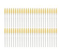 50Pcs Disposable Eyelash Mascara Brushes Wands Bendable Superfine Fiber Brushes for Eyelash Extension Makeup Professional Salon Home Use ABS Spiral Design (Gold)