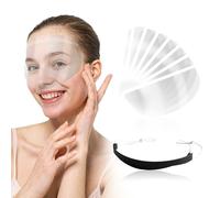 50Pcs Disposable Face Shield with Adhesive Strip, Transparent Bang Trimmer Shower Eye Forehead Protector Hair Dye Face Shield Salon Barber Supplies Haircut Tool for Home and Salon Use