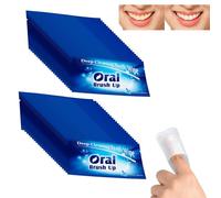 50PCS Disposable Finger Toothbrush,Oral Finger Brush Up Wipes for Fast Stain Remover and Teeth Whitening,Soft Gentle Non-Sensitive Teeth Cleaning Tool,Portable Dental Care Wipe for All Teeth Types