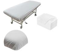 50pcs Disposable Fitted Massage Table Sheets Non-Woven Spa Bed Covers Breathable Oil-Proof Couch Protective Cover Thick Massage Bed Pad for Spa Beauty Salon Tattoo Hospital (213cm X 100cm)