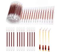 50PCS Disposable Iodophor Cotton Swabs, Iodine for Wounds, Disposable Iodine Cotton Buds, Individually Wrapped Antiseptic Swabs for First Aid Skin Cleansing, Essential for Home, Outdoor Travel