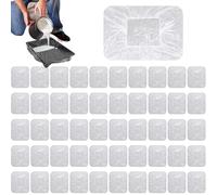 50PCS Disposable Paint Tray Liners 18 Inch Paint Roller Tray Liners,Paint Pan Liners,Plastic Paint Tray Liner,Elastic Paint Pan Liners for Walls and Ceilings DIY,Easy to Clean Up & Change Colours