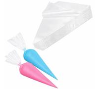 50PCS Disposable Piping Bags, 12-Inch Clear Plastic Icing Bags,Dispose After Wse with No Washing Required, Crush-Resistant and Tear-Proof, Ideal for Frosting Decorating Cakes and Cookieses