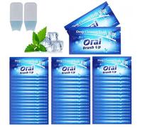 50PCS Disposable Wipe Finger Toothbrush,Fast Stain Remover,Teeth Whitening St/rips,Teeth Cleaning Kit for Women & Men,Portable Dental Tooth Wipes for All Teeth Types,Easy to Use,Effective,Gentle