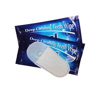 50pcs Disposable Wipe Oral Brush Up Finger, Mint Flavor, Pack of 50, Dental Tooth Care (Blue)