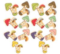 50pcs DIY Mushroom Button Wooden Craft Buttons for Sewing