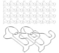 50pcs Dog Paper Clips Metal Decorative Bookmark Back to School | Lightweight Metal, Silver Finish, Keeps Pages Together, for Students, Office Staff, Tickets and Study