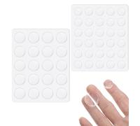 50PCS Door Pads Stop Slamming, 2 Sizes Self-Adhesive Clear Round Glass Table Top Bumpers for Drawer Cabinet (22 X 5mm & 15 X 3mm)