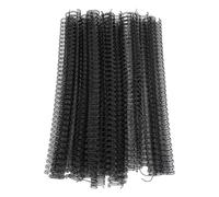 50Pcs Double Loop Wire Binding Spine, 180 Sheet Capacity 3:1 Pitch 34 Loop 19mm Diameter for A4 Paper, Nylon Coated Metal Binding Wire with 360 Degree Rotation (Black)