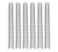 50Pcs Double Loop Wire Binding Spine 180 Sheet Capacity 3:1 Pitch 34 Loop 19mm Diameter Set Kit for A4 Paper Black 50Pcs Double Loop (Black)