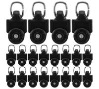 50pcs Double Wheel Curtain Track Rollers with Connector Clips | Silent Plastic Carriers, Easy Replacement, Compatible with Metal Tracks, Suitable for Blackout Drapes, Showers and Partitions