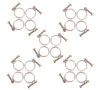 50pcs Double Wire Hose Clamp Kit Steel Adjustable 1-1/4 Inch M8x50