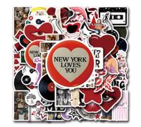 50Pcs Downtown Girls Stickers for Kids Teens Adults Boys Girls Gift,Aesthetic Stickers Pack for Laptop,Skateboard,Luggage,Car,Bike, Cup,Computer,Water Bottle Decor,Y2K Vinyl Waterproof Stickers