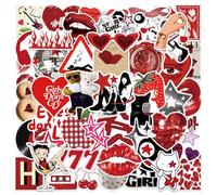 50PCS Downtown Y2K Girls Aesthetic Stickers for Journal Laptop Luggage Water Bottles Computer Skateboard Scrapbook Guitar Phone Motorcycle,Cool Trendy Waterproof Decals for Teens Adults