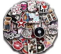 50Pcs Downtown Y2K Girls Stickers Laptop Car Scrapbook Phone Skateboard Suitcase Luggage Bike Downtown Girl Vinyl Waterproof Aesthetic Personalised Stickers for Teens Boys Girls Adults