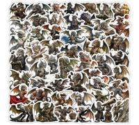 50Pcs Dragon Stickers Waterproof Vinyl Decals | Removable Reusable Peel & Stick Decoration for Water Bottles Bicycle Laptop Luggage Mobile Phone Skateboard Guitar