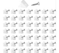 50PCS Drawer Supports for Sagging Drawers Repair Kit with Screws - Kitchen Drawer Front Fixing Brackets - Plastic Mending Wedges - Furniture Chest Reinforcement