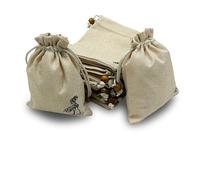 50PCS Drawstring Burlap Gift Bags Empty Sachet Bags for Lavender, Soft Breathable Washable Pouches, Storage Bags for Organizing(Beige，3.15 * 3.94 inch)