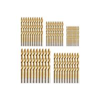 50PCS Drill Bit Set 1-3mm HSS4241 Titanium-plated bit For Metal, Wood, Aluminum Plastic High Speed Steel Twist Bits