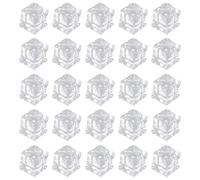 50pcs Dry Ice for Drinks Wedding Decorations for Ceremony Candy Crystals Faux Ice Cubes Tumblers Reusable Cube Home Décor Candy Decor Cream Mini Home Decor Fake Whisky