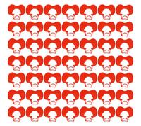 50pcs Duck Goose Eye Mask Anti Pecking Plastic Farm Equipment | Red Plastic, Easy to Install, Does Not Hinder Normal Activity, for Goose and Duck Farm Use