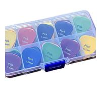 50Pcs Electric Guitar Picks Mixed Assortment with Colorful Designs & ABS L for Musicians