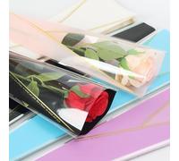 50Pcs Elegant Flower Wrapping Bags Reusable Single Rose Sleeves Bag For Weddings Birthday Parties