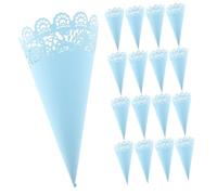 50pcs Elegant Hollow Lace Paper Petal Cones for Weddings Colorful Confetti Holders for Parties and Celebrations Lightweight and Easy to Distribute