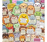 50PCS Emotional Support Stickers, Affirmation Cute Animal Stickers for Adults or Kids, Positive Funny Stickers for Water Bottles, Laptops,Phones,Positive Quote Vinyl