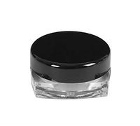 50pcs Empty Cosmetics Container Pots Bottles Travel Plastic Jars Sample Pots for Cream, Powder, Makeup Storage (Black)