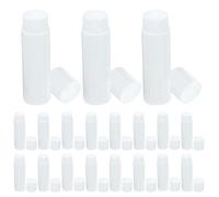 50pcs Empty Lip Balm Tube Pp White Push Wheel Mechanism