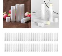 50pcs Empty Lipstick Tubes Refillable Lip Balm Containers With Caps For Homemade Lip Balms