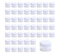 50PCS Empty Plastic Cosmetic Jars 20ml (0.7 oz) Small Round Containers with Screw On LidsLeak Proof Travel Jars for Cream, Lipstick, Eyeshadow, Makeup Samples & DIY Supplies