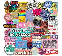 50pcs Encouraging and Inspirational Stickers Pack - Waterproof Vinyl Decals for Water Bottles, Laptops, Planners, and More - Perfect for Motivation, Inspiration, and Positive Vibes