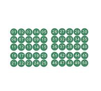 50Pcs Engraved Number Discs, 1-50 Plastic ID Number Tags Table Numbers Key Tags for Lockers Party Restaurants Clubs Hotel (Green)