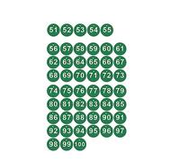 50Pcs Engraved Number Discs, 51-100 Plastic ID Number Tags Table Numbers Key Tags for Lockers Party Restaurants Clubs Hotel (Green)