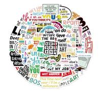 50pcs Entrepreneur Quotes Aesthetic Stickers Graffiti Laptop Notebook Phone Case Decoration Vinyl Waterproof Decal Scrapbook Stickers Adult Girls Teens