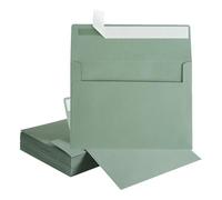 50Pcs Envelopes, Sage Green Envelopes Colored Self Seal for Wedding, Party Invitations, Greeting Cards (S Size Envelope with Flat Flap)