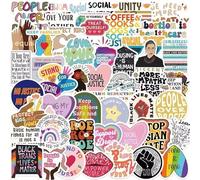 50PCS Equality Stickers, Waterproof Die-Cut Social Justice Sticker Bundle for Laptops, Water Bottles, Journals, and Scrapbooks