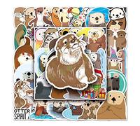 50Pcs Eurasian River Otter Stickers Cute Funny Animal Sticker for Water Bottle Skateboard Laptop Luggage Scrapbook Computer Notebook Car Bike,Vinyl Waterproof Decals for Teens Kids Adults