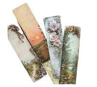 50pcs Exquisite Vintage Landscape Bookmarks Decorative for Study